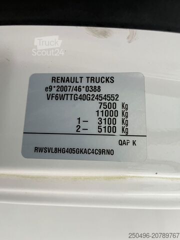 Corps de la boîte Renault D 7.5 4x2 ONLY 34247 km ! / BOX L=6309 mm