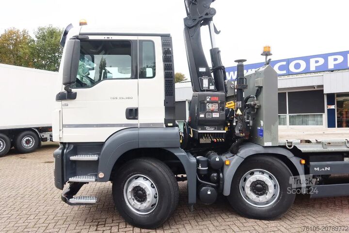 Fourgon porte-voitures MAN TGS 35.360 Oprijwagen + HIAB 228 E3 Kraan 8x2