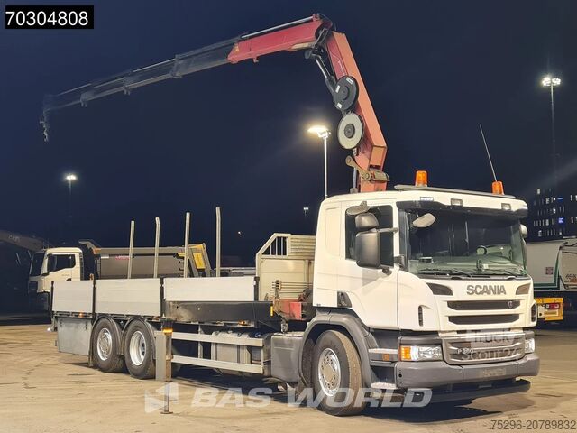 Open body Scania P360 P 6X2 HMF 1820-K4 Kran Crane Lift+Steering...