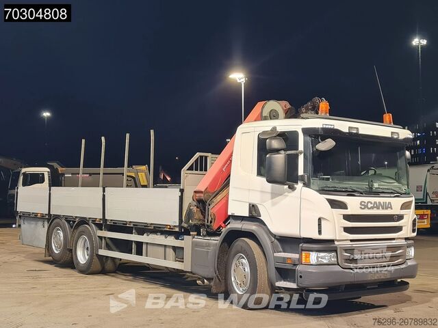 Open body Scania P360 P 6X2 HMF 1820-K4 Kran Crane Lift+Steering...
