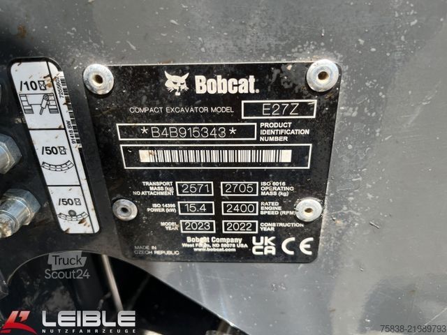 Mini bager BOBCAT E27z*Minibagger*Schwenk-Löffel*600h*Neuwertig*