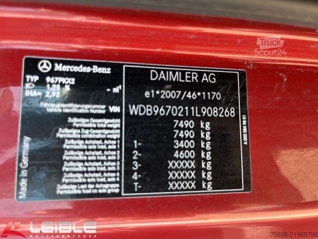 Dobozos furgon MERCEDES-BENZ Atego 816L*Ackermann-Möbelkoffer*Klima*171tkm*