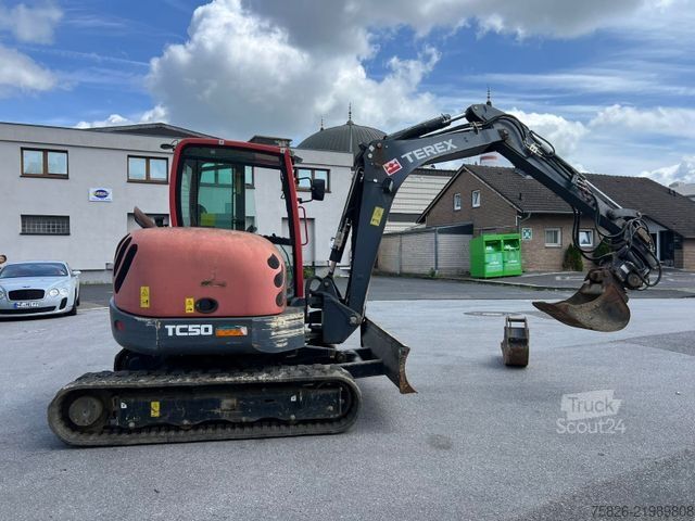 Escavatore cingolato TEREX TC50 HKS TR-K60 TiltRotator Schnellwechsler