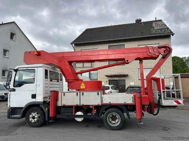 Plataforma de trabalho montada em camião MAN TGL 8.180 Bison Palfinger TKA 28 M Hubsteiger