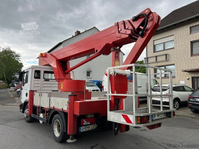 Plataforma de trabalho montada em camião MAN TGL 8.180 Bison Palfinger TKA 28 M Hubsteiger