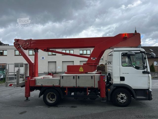 Plataforma de trabalho montada em camião MAN TGL 8.180 Bison Palfinger TKA 28 M Hubsteiger