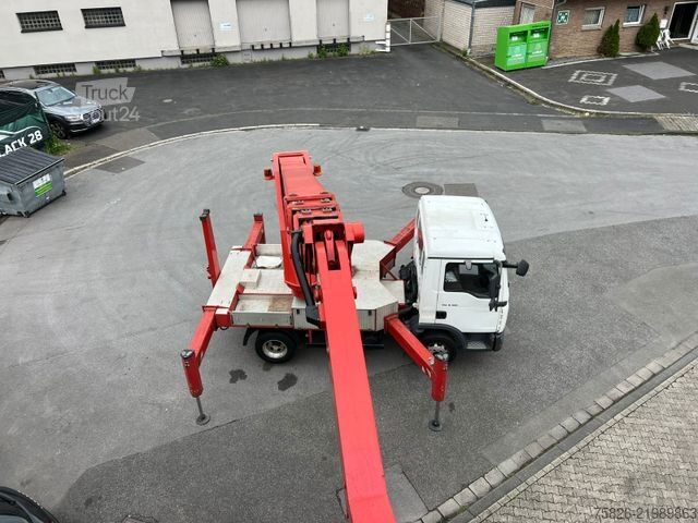 Plataforma de trabalho montada em camião MAN TGL 8.180 Bison Palfinger TKA 28 M Hubsteiger