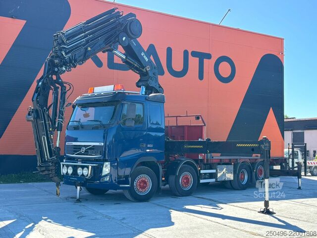 Açık gövde Volvo FH500 8x2 Hiab 855E-8 + JIB 145X5