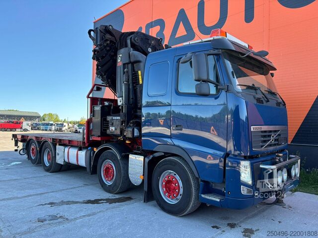 Açık gövde Volvo FH500 8x2 Hiab 855E-8 + JIB 145X5