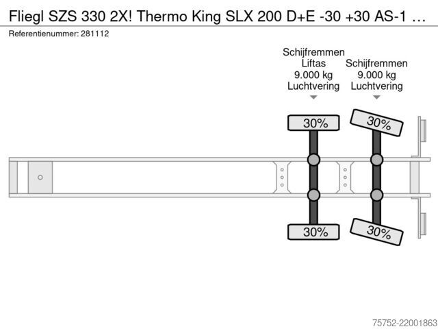 Μεταφορά σε ψύξη/κατάψυξη Fliegl SZS 330 2X! Thermo King SLX 200 D+E -30 +30 AS-...