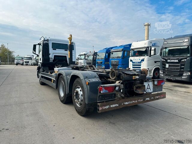 Kampós konténerszállító teherautó MAN TGS 26.470 * HYVA * ACC * LENK-LIFT * 6X2 * TÜV