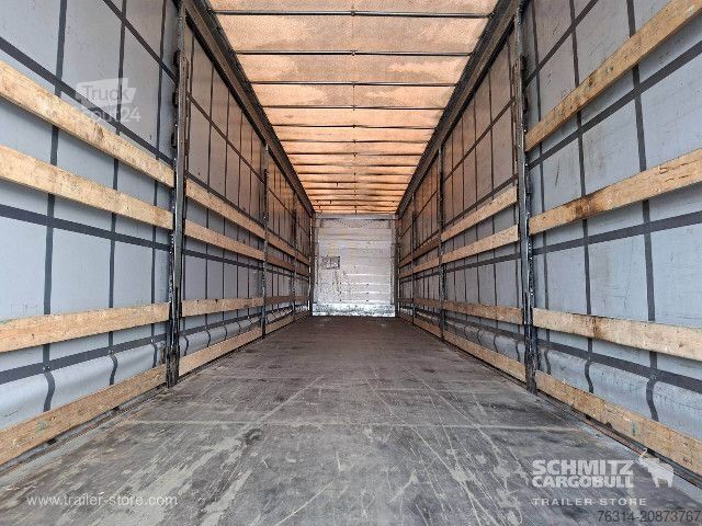 Open semitrailer with tarp Schmitz Cargobull Curtainsider Mega Getränke
