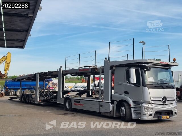 Furgão transportador de automóveis Mercedes Actros 1843 4X2 NL-Truck Combi Car Transporter ...