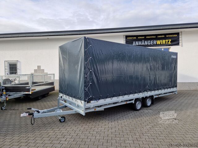 Platou / tarpaulin HUCO MEDAX großer Volumenanhänger Plane Spriegel 611x203x210cm 3000kg verfügbar