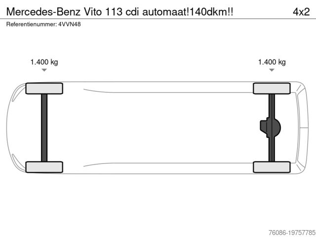 Fourgonnette Mercedes-Benz Vito 113 cdi automaat!140dkm!!