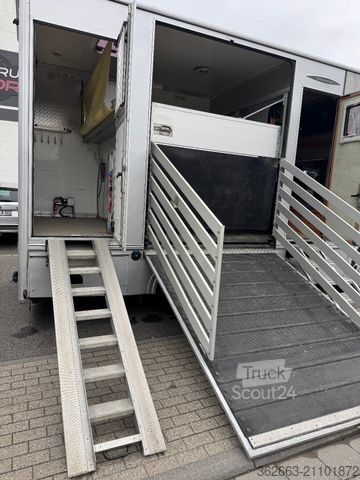 Viehtransporter MERCEDES-BENZ Atego Böckmann Kompakter Pferde-LKW mit Wohnung