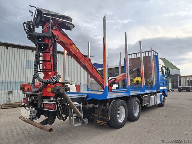 Tømmertransporter MAN TGX 26.500 Holz-LKW Euro6 6x4 Holztransporter m...