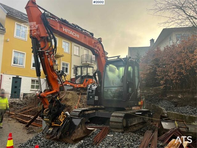 Пълзящ багер Hitachi zx85us-6 excavator w/ rototilt with grapple and sa