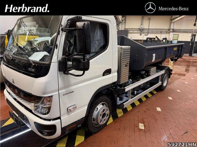 Autocarro ribaltabile FUSO Canter 7C18 HYVA Abrollkipper Box, Vfhrzg.