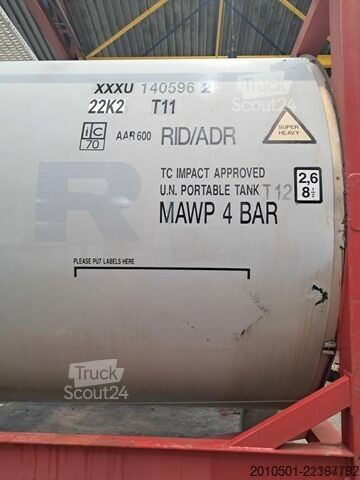Tank kontejner 24m³ TANKCONTAINER Container Silo Gülle Edelstahltank Stahltank 20 Fuß 24000L