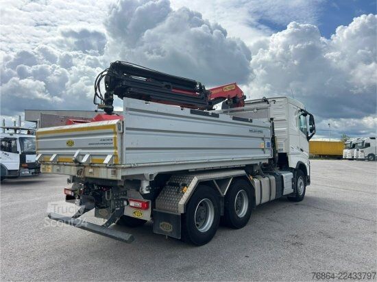 Dreiseitenkipper LKW VOLVO FH 500 3-SEITEN KIPPER MEILLER MIT PALFINGER PK22002EH, RETARDER