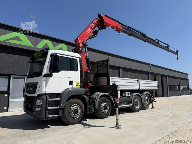 Camião basculante MAN 35.470 TGS Kipper + Kran Fassi F485 8x2