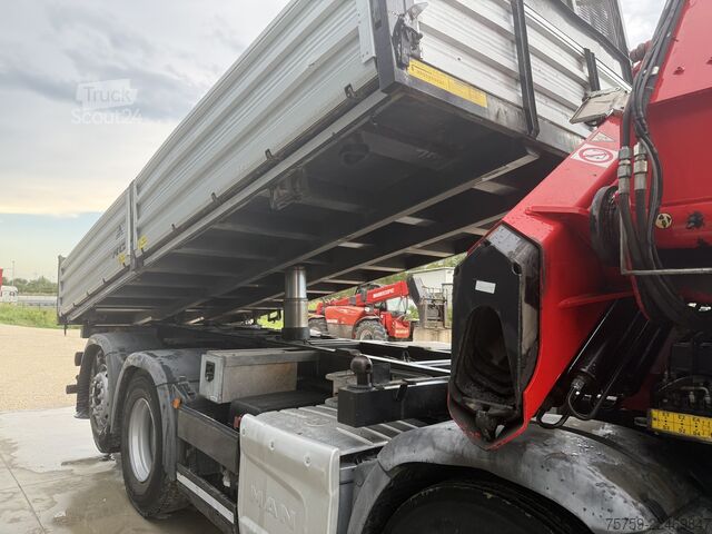 Camião basculante MAN 35.470 TGS Kipper + Kran Fassi F485 8x2