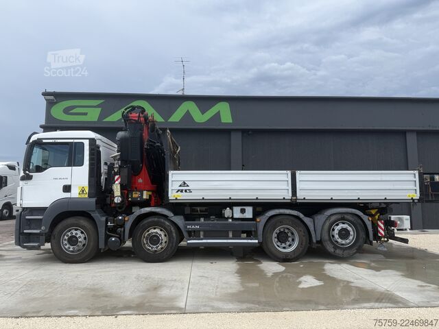 Camião basculante MAN 35.470 TGS Kipper + Kran Fassi F485 8x2