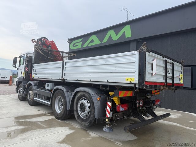 Camião basculante MAN 35.470 TGS Kipper + Kran Fassi F485 8x2