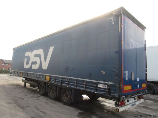 Open semitrailer with tarp SCHMITZ CARGOBULL MegaVarios verbreiterbar/auskurbelbar Ersatzrad