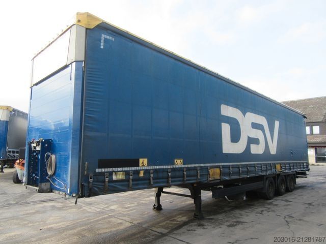 Open semitrailer with tarp SCHMITZ CARGOBULL MegaVarios verbreiterbar/auskurbelbar Ersatzrad