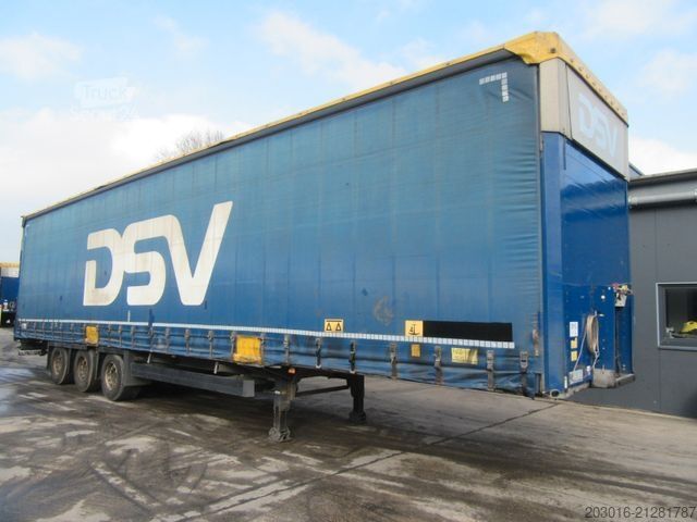 Open semitrailer with tarp SCHMITZ CARGOBULL MegaVarios verbreiterbar/auskurbelbar Ersatzrad