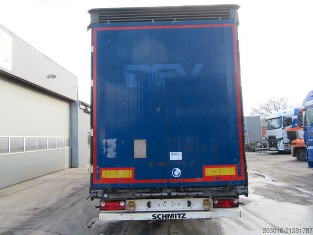 Open semitrailer with tarp SCHMITZ CARGOBULL MegaVarios verbreiterbar/auskurbelbar Ersatzrad