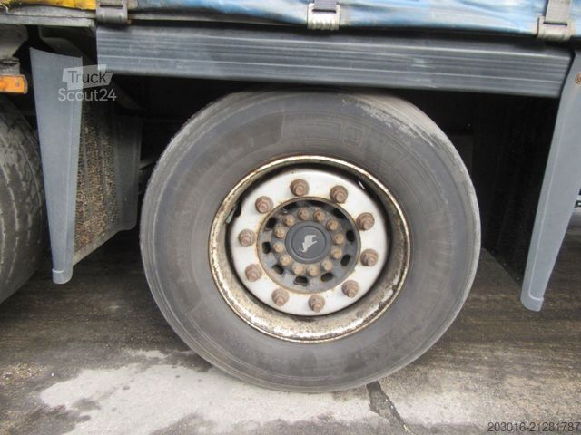 Open semitrailer with tarp SCHMITZ CARGOBULL MegaVarios verbreiterbar/auskurbelbar Ersatzrad