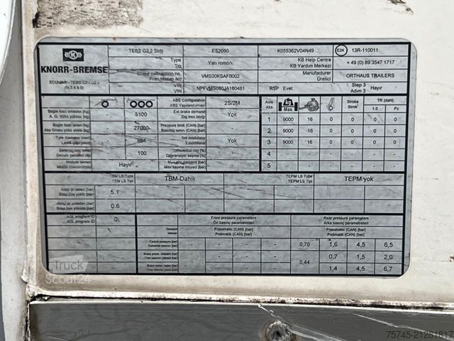 Kofferauflieger ORTHAUS VMS * MEGA * ROLLBODEN * SAF