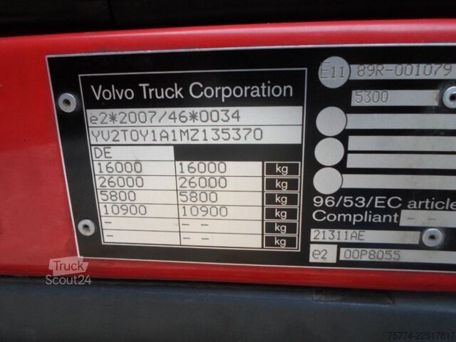 Tentinė platforma sunkvežimis VOLVO FL 280/ LBW/ EDSCHA VERDECK !!