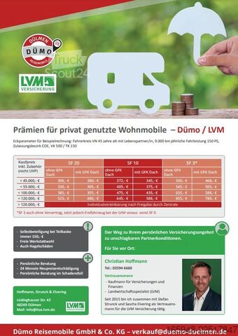 Lakóautó PÖSSL 2WIN * 1. Hand*Solar*Markise*