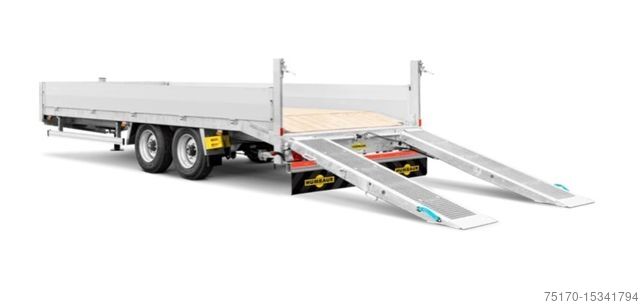 Low loader trailer HUMBAUR HBT 106224 BS Basic abgeschrägt