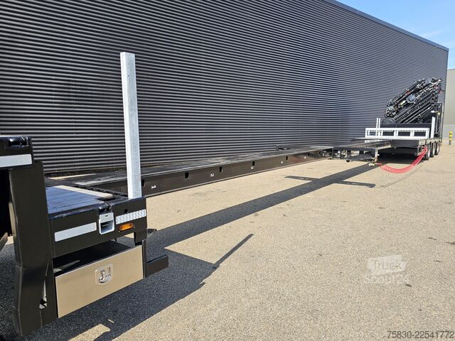Nízky nakladač Broshuis 3ABSD / EXTENADABLE / HIAB IQ 958 E9 + JIB 155-...