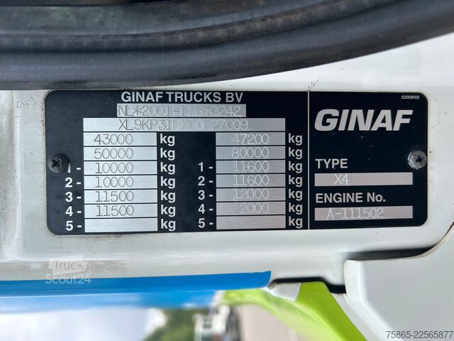 Sistema de brazo de gancho Ginaf / DAF CF 460 X 4243 TS 8x6 / VDL Hooklift 30 To...