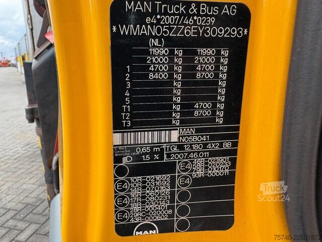 Vinç kamyonu MAN TGL 12.280 + HMF 1120 K-4 + REMOTE + EURO 6 + 4...