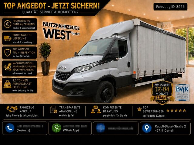Gardinsidad skåpbil IVECO Daily 70-210 Hi-Matic XXL Maxi Pritsche*1.Hand*