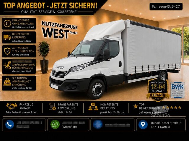 Gardinsidad skåpbil IVECO Daily 72-210 Hi-Matic XXL Maxi Pritsche*1.Hand*