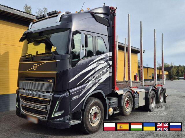 Tovornjak za prevoz lesa Volvo FH 750 8x4/ 2 lifted axles/ timber truck