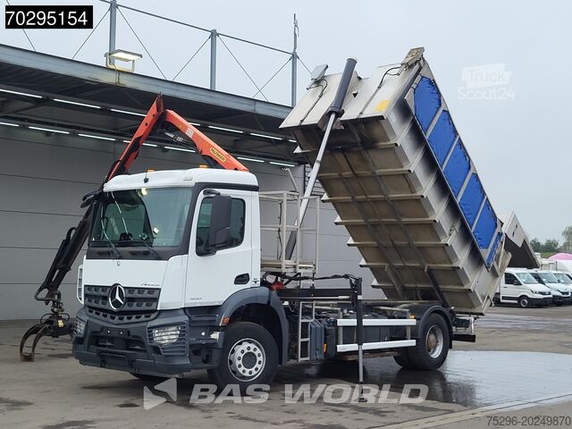 Basculantă cu macara Mercedes Actros 1833 4X2 Palfinger PK7.501 SLD Kran Cran...