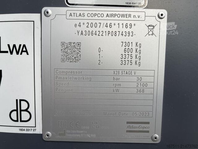 Compresseur frigorifique Atlas Copco X 28 STAGE V