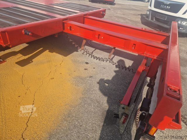 Reboque de plataforma rebaixada  M&V 3-Achs Tieflader 2x Lenkachsen TOP-Zustand