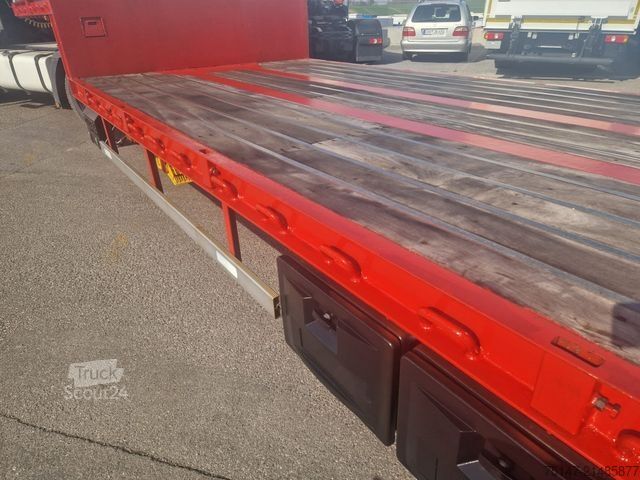 Dieplader oplegger M&V 3-Achs Tieflader 2x Lenkachsen TOP-Zustand