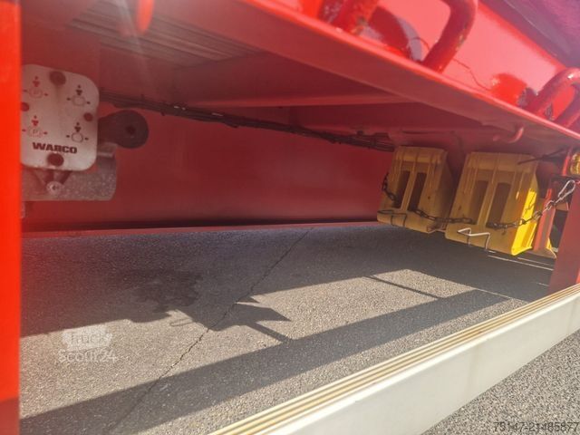 Reboque de plataforma rebaixada  M&V 3-Achs Tieflader 2x Lenkachsen TOP-Zustand