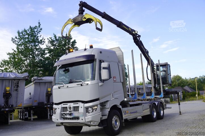 Bosvrachtwagen met kraan Renault VP K520 6x4 Medium / Tajfun LIV 120 K